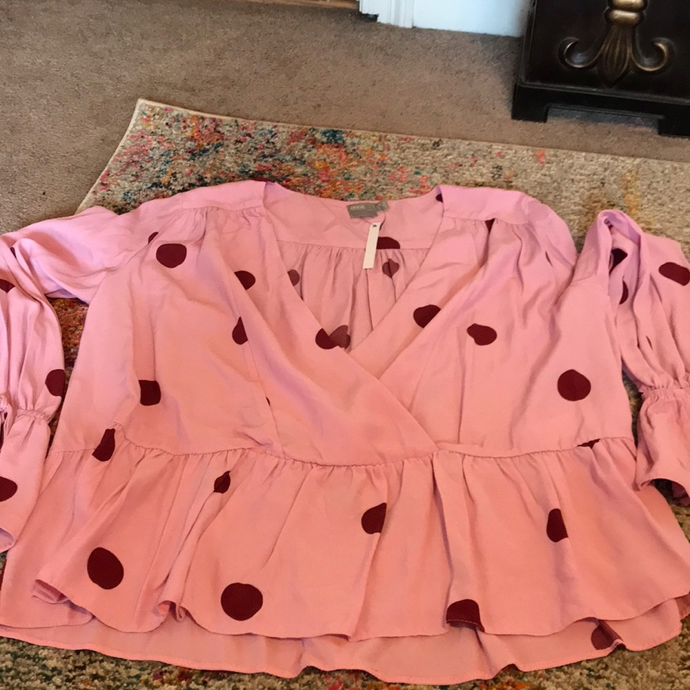 Polka dot top.